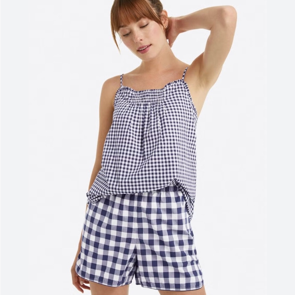 Lands End x Draper James Gingham Blue Camisole Tank Sz L